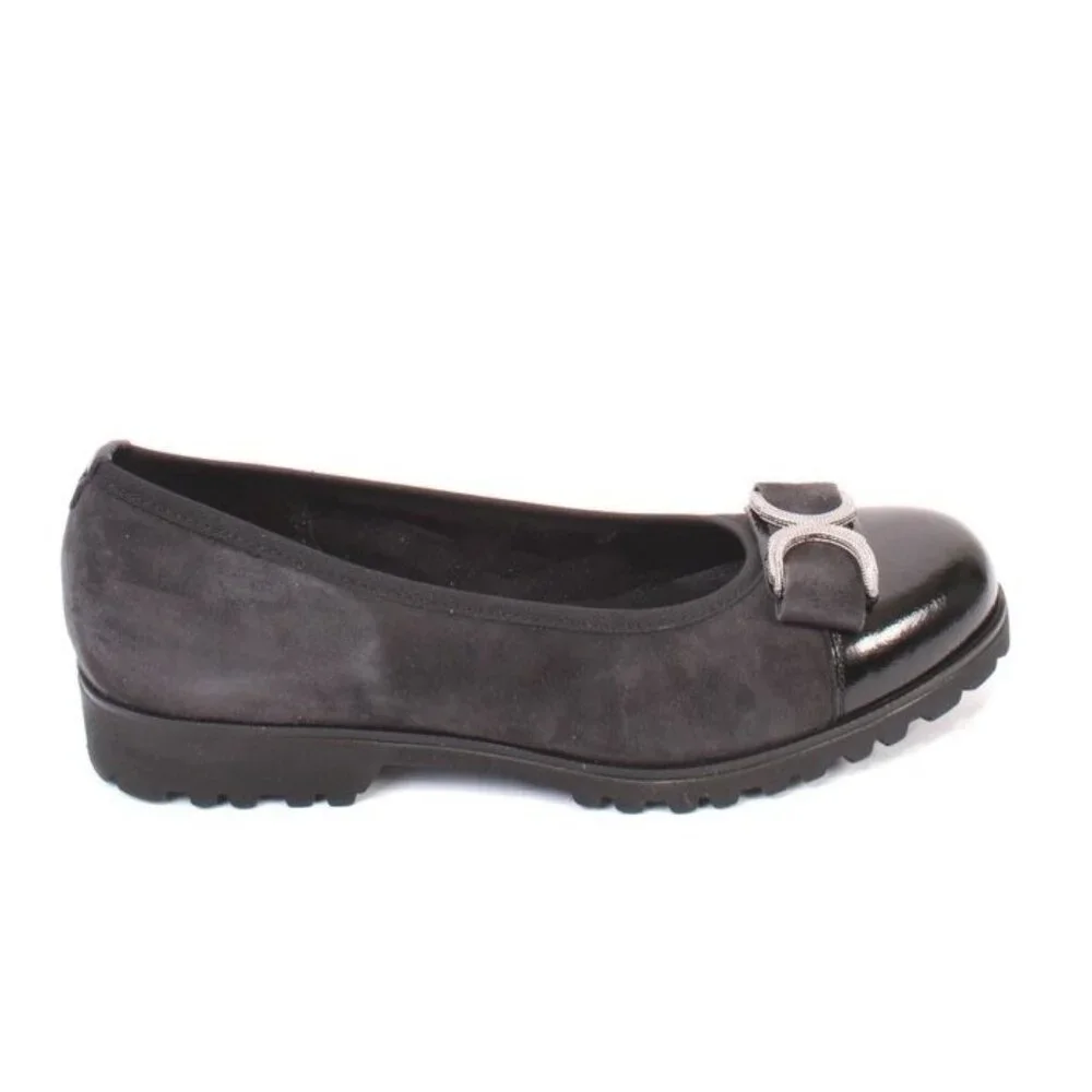 Vernissage 23321 Black Suede Leather Comfort Shoes Pumps - Picture 3 of 8